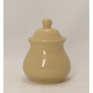 Cukřenka kulatá béžová, keramika